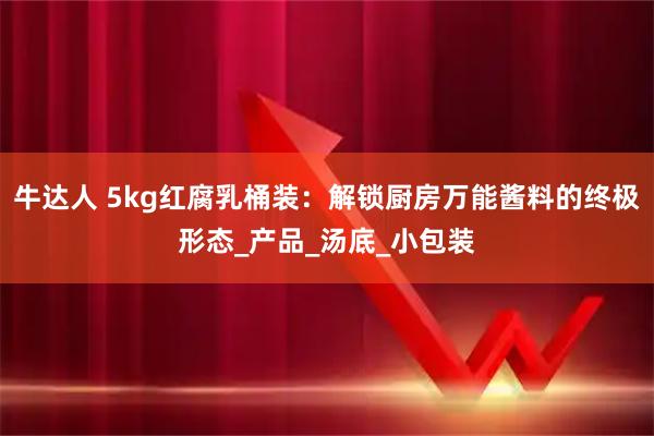 牛达人 5kg红腐乳桶装：解锁厨房万能酱料的终极形态_产品_汤底_小包装